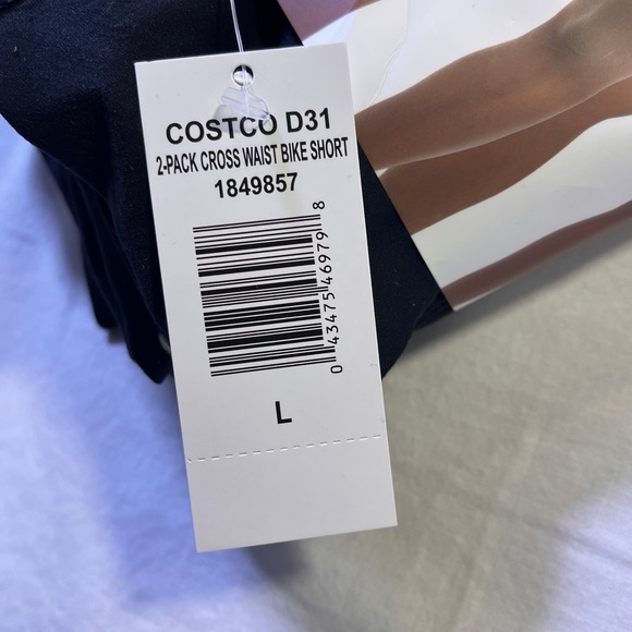 Danskin Womens 2-Pack Side Pockets High Waist Bike Shorts Black/Camo, Large NWT - Picture 3 of 9